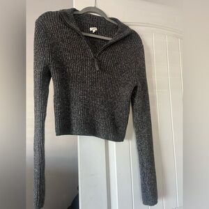 Aerie grey cropped sweater